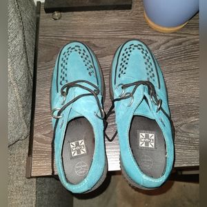 T.U.K. teal creeper platforms
